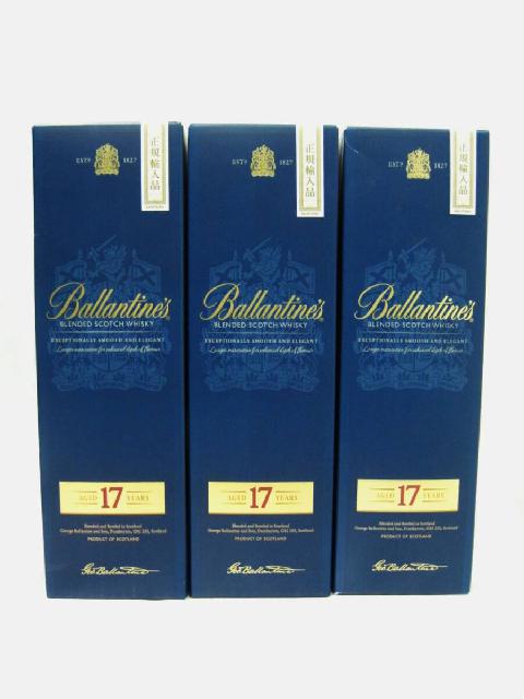 Ballantine's バランタイン 17年 700ml 3本 ウイスキー買取 千葉県 鎌ヶ谷市