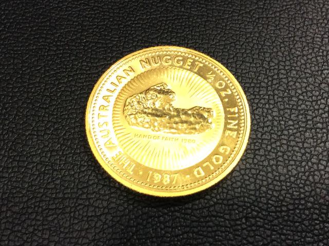 本日 K24 純金コイン 1g 16,947円 オーストラリア ナゲット金貨 1/2oz 茨城県