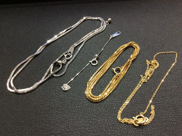 本日 K18 (750刻印) 1g 18,132円 ネックレス 14,3g 金買取 千葉県