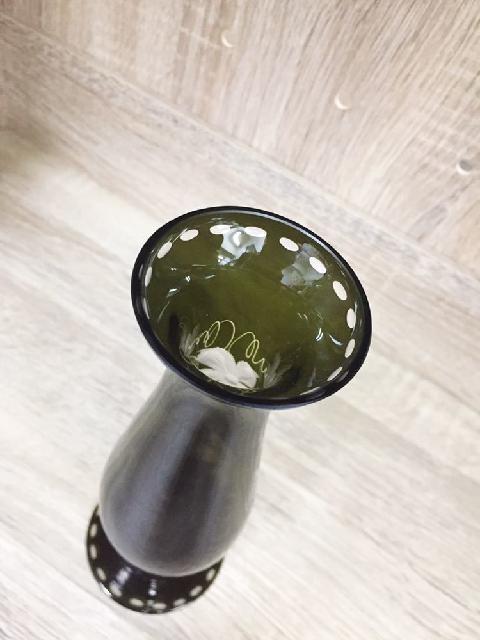 BOHEMIA ガラス 花瓶 18.5×5㎝ 箱付き