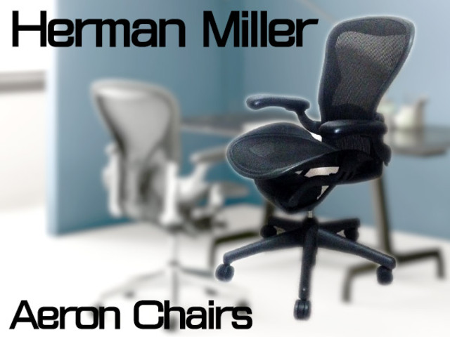 Herman Miller/ハーマンミラー Aeron Chairs/アーロンチェア Bタイプ可動肘