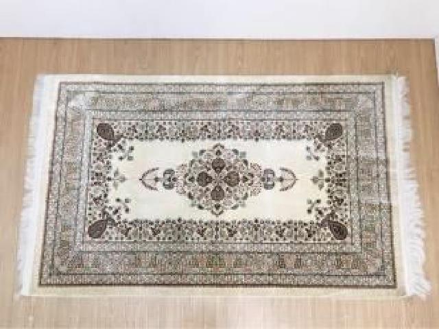  ペルシャ絨毯 ラグ カーペット 手織り イラン ウール シルク 103×163cm 