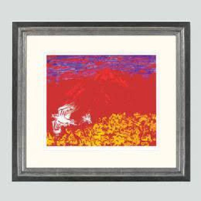 深見東州「岩手山の呼子鳥」 エディション 108/300 シルクスクリーン リトグラフ 絵画 