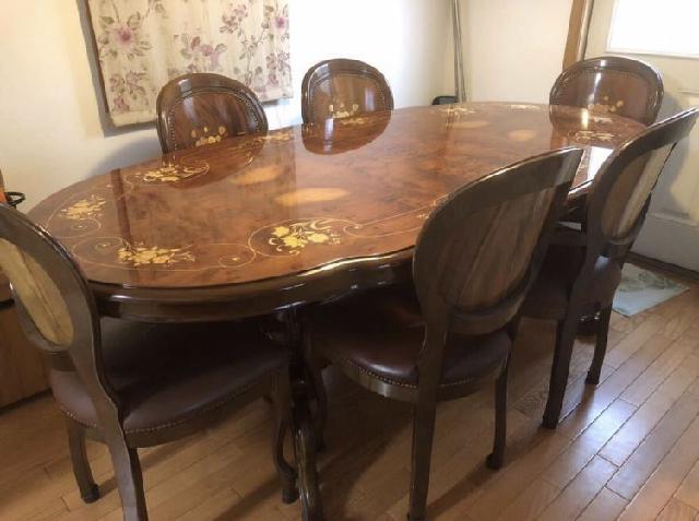 イタリア製 ワインテーブル 象嵌装飾 マホガニー材 ロココ調 ヴィクトリア調べ イタリア製 ワインテーブル 象嵌装飾 マホガニー材 ロココ調