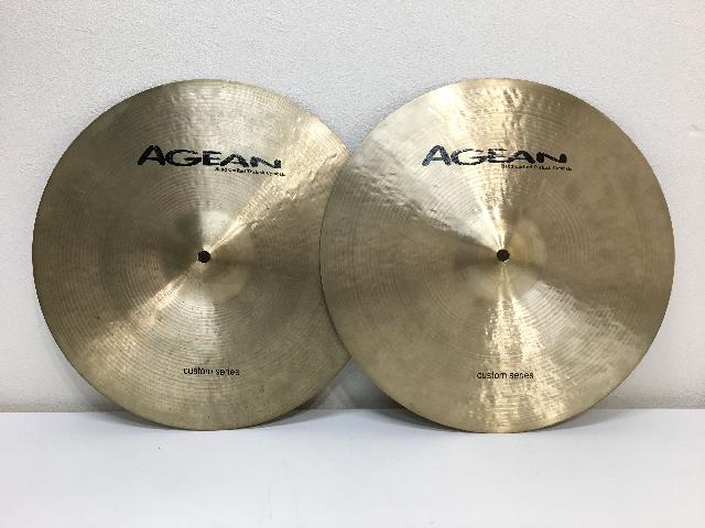 AGEAN エージー custom series ハイハット シンバル 2枚セット