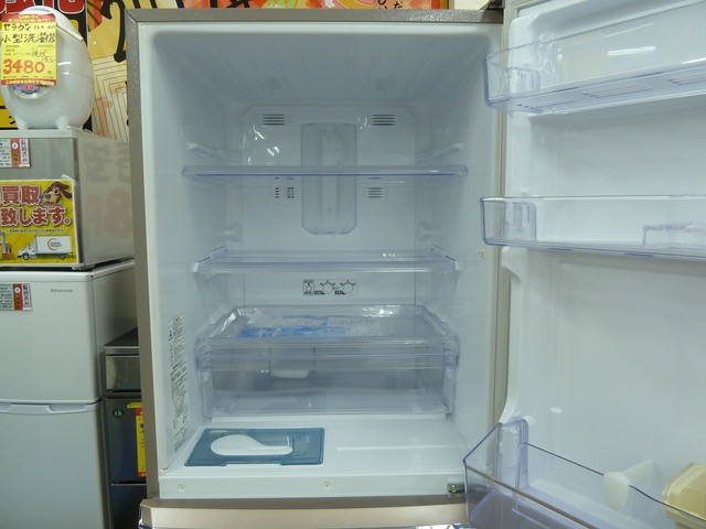 三菱 冷蔵庫 MR-C34Y-P 2015年製 シャンパンピンク （ 冷蔵庫・冷凍庫 