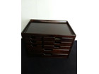 森林楽/木の小物入れ/文具シェルフ/8口収納/木/茶色の詳細ページを開く
