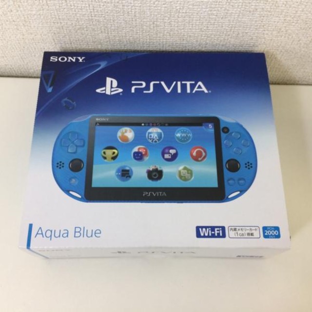 新品未開封品 PlayStation Vita Wi-Fiモデル アクア・ブルー PCH-2000Z