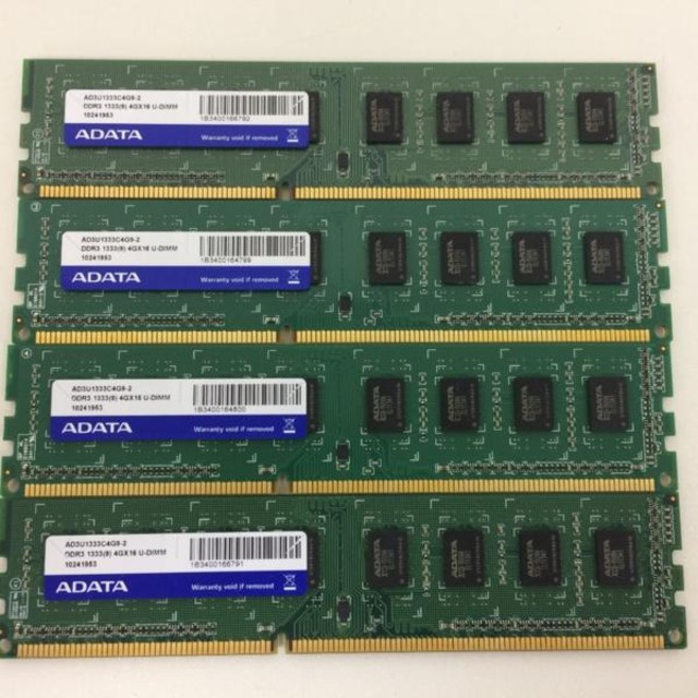 ADATA DDR3-1333 4GB 4枚セット
