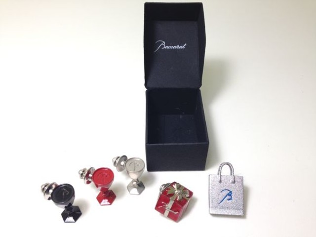 Baccarat(バカラ)のバカラ ピンバッジ ブローチ 5点セット