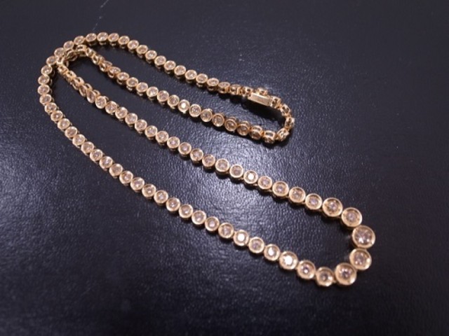テニスダイヤネックレス　k18 その他テニスネックレス ダイヤ5.00ct ユニセックス ネックレス
