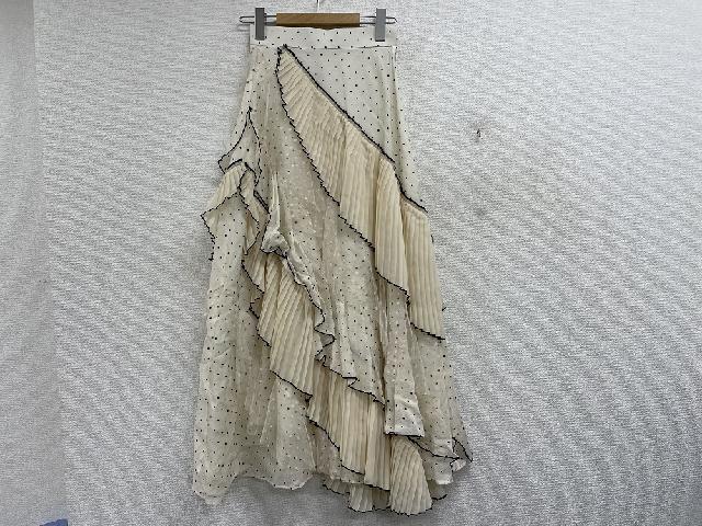 eimy istoire プリーツフリルラッフルドットスカート（洋服  