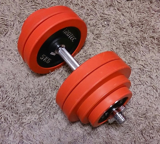 ダンベル IROTEC（アイロテック） ラバー ダンベル 60KG セット