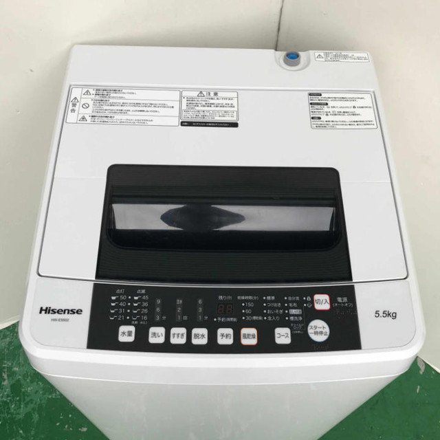 Hisense 　洗濯機　2017年製 HW-E5502 白