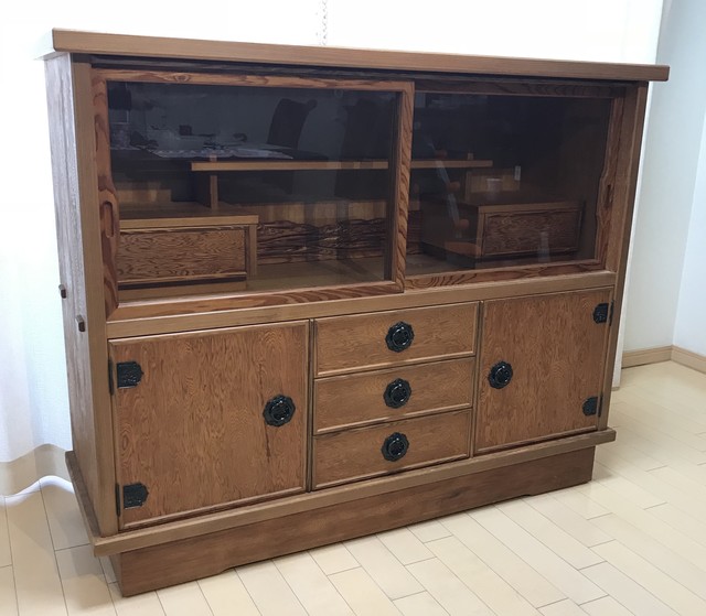 屋久杉　茶棚　日本箪笥