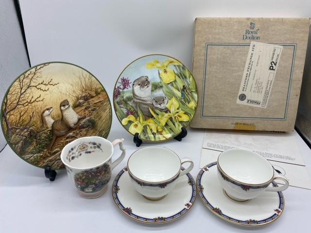 ROYAL DOULTON (カワウソプレート 飾り皿2枚/カップ＆ソーサー2客