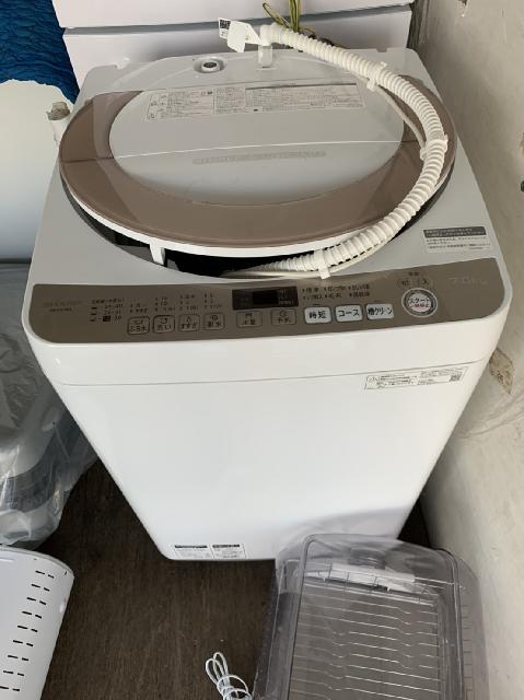 シャープ　洗濯機　白