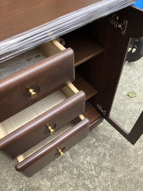 天然木 片開きキャビネットs