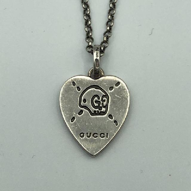 GUCCI グッチ ゴースト ハートネックレス シルバー Ag925