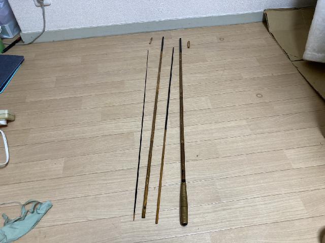 紀州 和竿 廣茂 暁 紋竹 口巻 11.2尺 4本継ぎ ヘラ竿