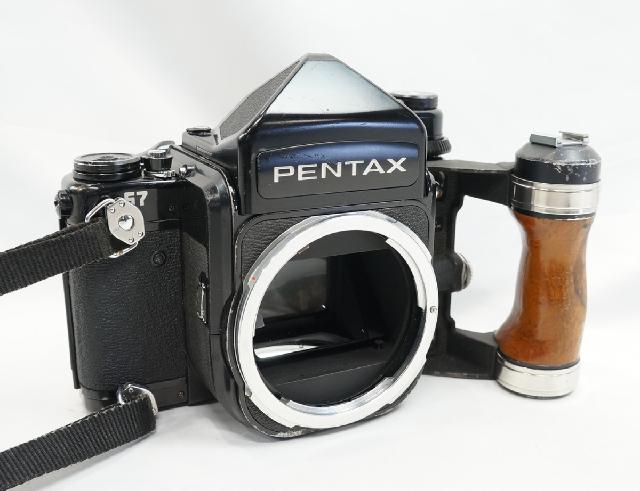ASAHI PENTAX 67 アサヒ ペンタックス 67 木製グリップ 中判カメラ 