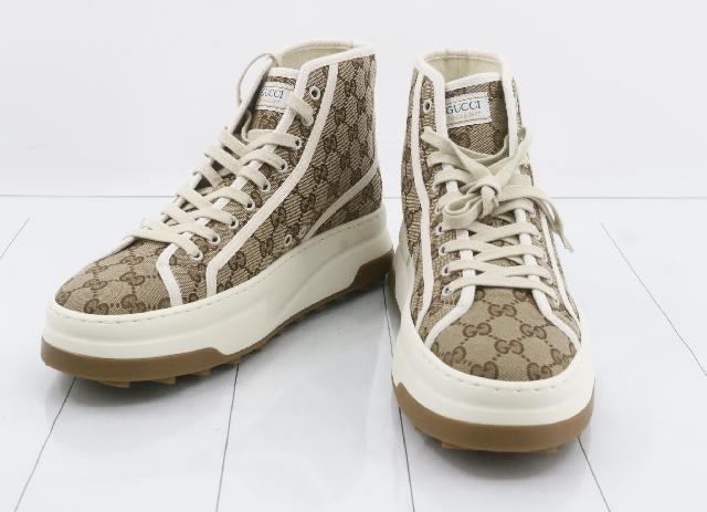 GUCCI　ハイカット　スニーカー　GG柄