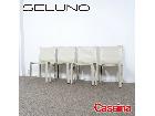 Cassina カッシーナ 412 CAB キャブ アームレスチェア 4脚セット アイボリー本革