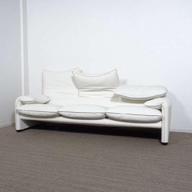 Cassina カッシーナ 675 MARALUNGA マラルンガ 40-S 3人掛けソファ 本革