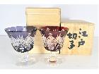 伝統工芸士 藤崎清一作 江戸切子 ペアグラスの詳細ページを開く