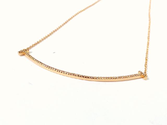 Tiffany ティファニー Tスマイルラージダイヤネックレス ローズゴールド （ ネックレス）の買取価格 （ID:632479）｜おいくら
