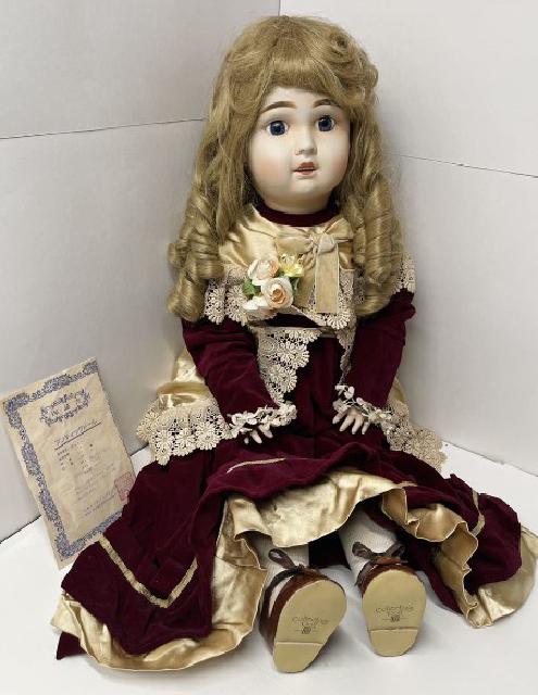 アンティックドール　ジュモー ガラスアイ 1860年 ビスクドール　保証書