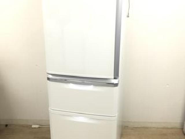 MITSUBISHI 335L 3ドア 冷蔵庫 MR-C34YL-W パールホワイト 2015年製