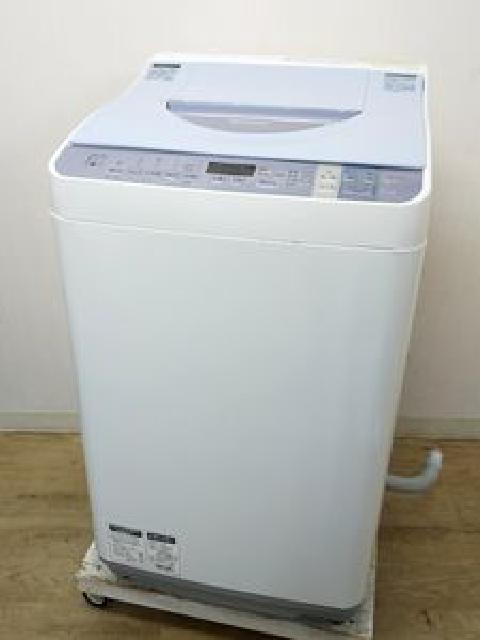 【2015年製】シャープ SHARP 洗濯乾燥機 5.5kg ブルー 穴なし槽 ES-TX550-A