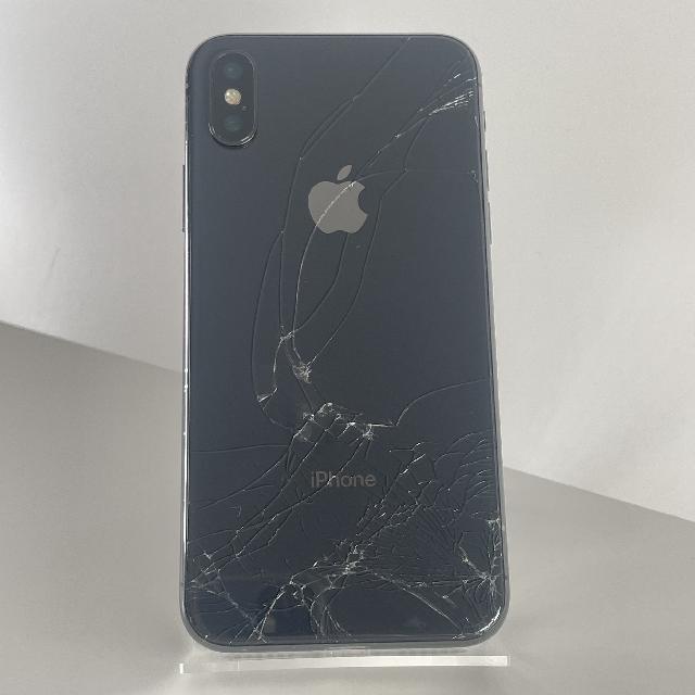 iPhone X 64GB 背面割れ スペースグレイ バッテリー73% MQAX2J/A 