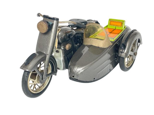 マルサン ブリキ サイドカー付 オートバイ