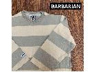 BARBARIAN バーバリアン 七分袖 ボーダー グレー ホワイトの詳細ページを開く