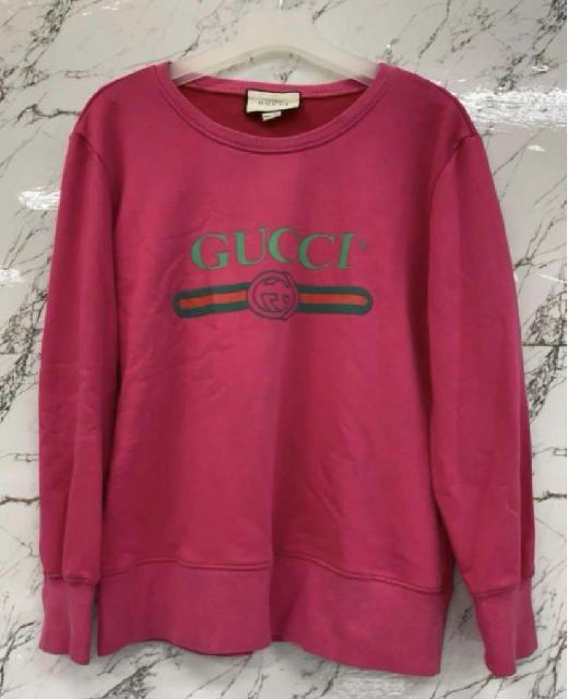 GUCCIグッチヴィンテージロゴクルーネックスウェットトレーナーSサイズピンク