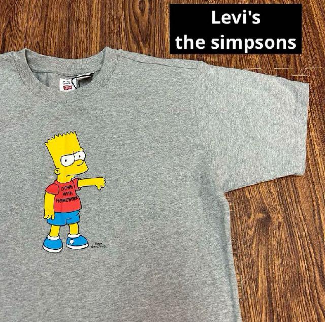 新品未使用 リーバイス ザ・シンプソンズ コラボ Tシャツ グレー
