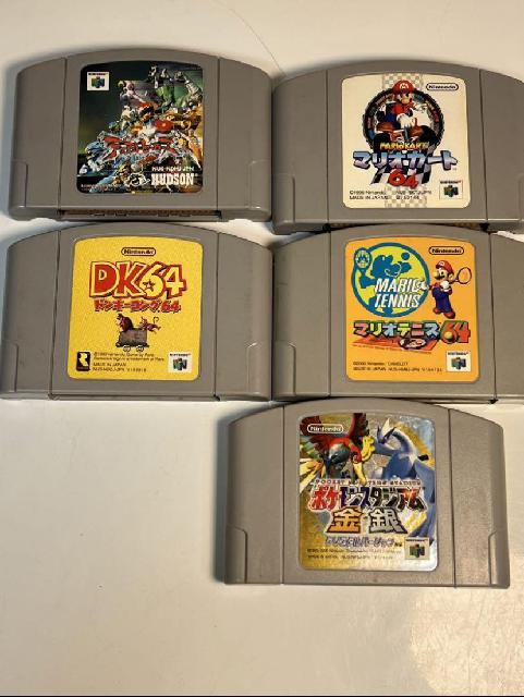 tr Nintendo 64 マリオカート、ポケモン等カセット5本まとめ売り