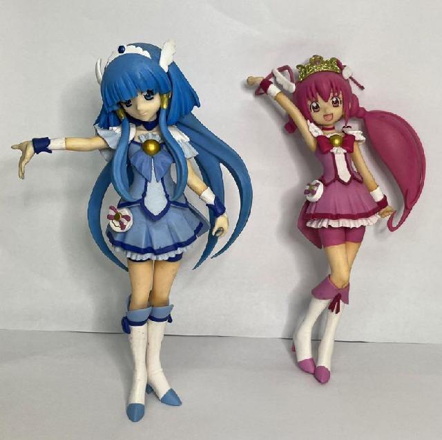 スマイルプリキュア フィギュア 星空みゆき 青木レイカ ※破損あり 台座