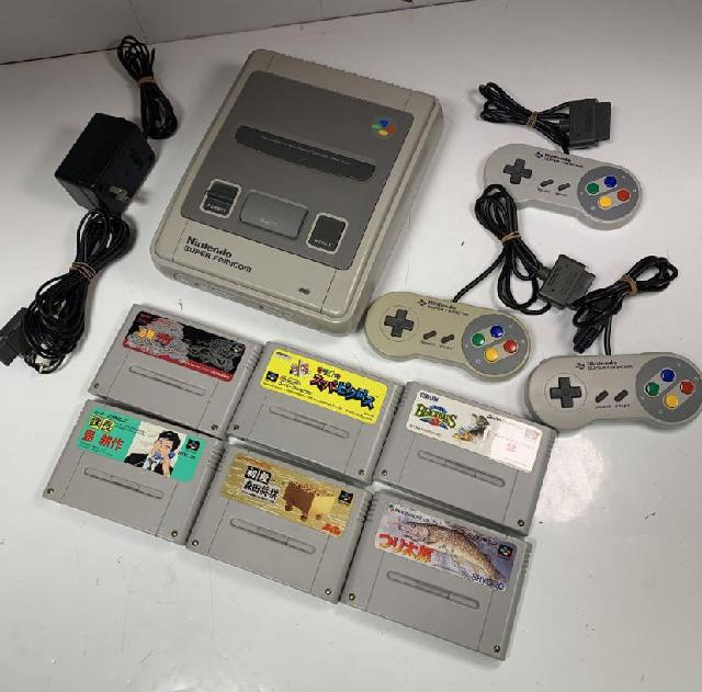 スーパーファミコン本体 ソフト6本 コントローラー3点 まとめ売りセット