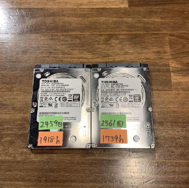 TOSHIBA DISK DRIVE MQ01ABF050 500GB 2枚①