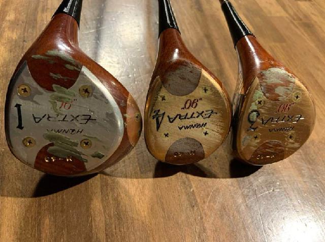 HONMA EXTRA 90 パーシモン 3本セット ゴルフバッグ付き