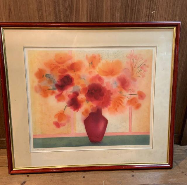 11/23 フランス レイ＝ドッス 花の絵 25枚限定 真作