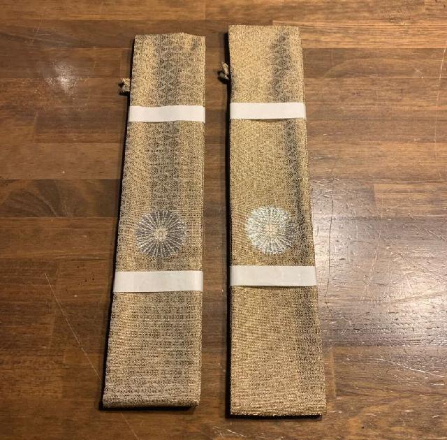 【12/7④ 2本まとめ　輪袈裟 折袈裟】美品 輪袈裟 法要 葬儀 仏具 僧侶 装束 五条 袈裟 法