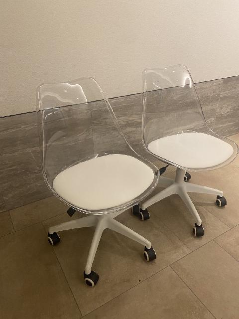 アクリル イームズチェア イームズチェア風 アクリルオフィスチェア 椅子2脚セット