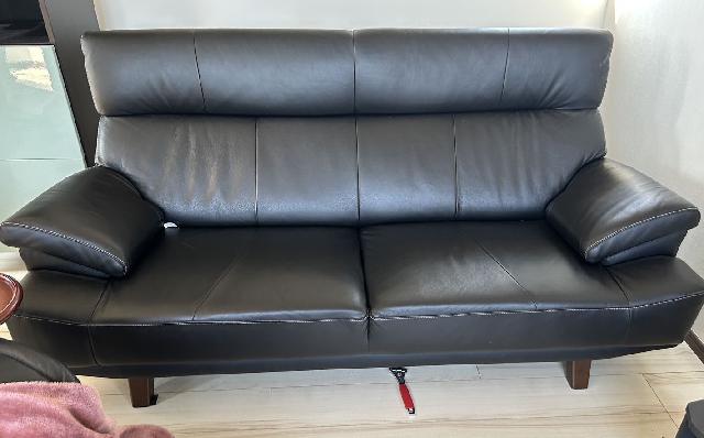 村内家具　ハイバック　レザーソファ　本革　ブラック　2人がけソファ 村内家具ハイバックレザーソファ本革ブラック2人がけソファ