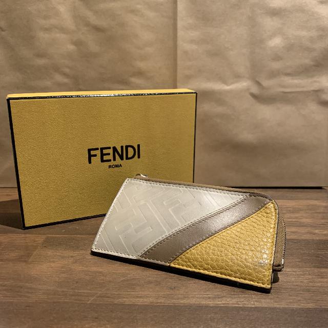 良品✨FENDI フラグメントケース ズッカ 切替 希少カラー イエロー