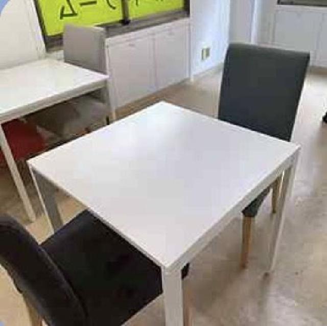 IKEA ホワイト　テーブル&チェア2脚セット　ダイニングセット