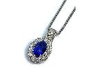 PT900/PT850 ネックレス サファイア S1.52ct D0.49ct 6.8g 45cmの詳細ページを開く